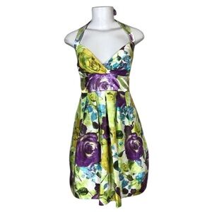 Charlotte Russe CR Dress Sz 9 Halter Sleeveless
Floral Summer Tropical Party Y2K